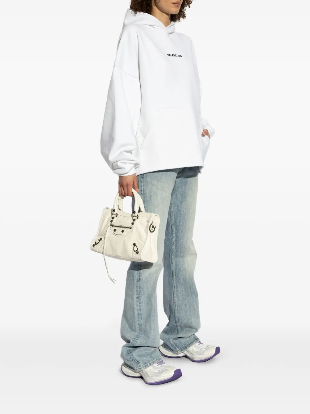 Balenciaga  logo-embroidered hoodie