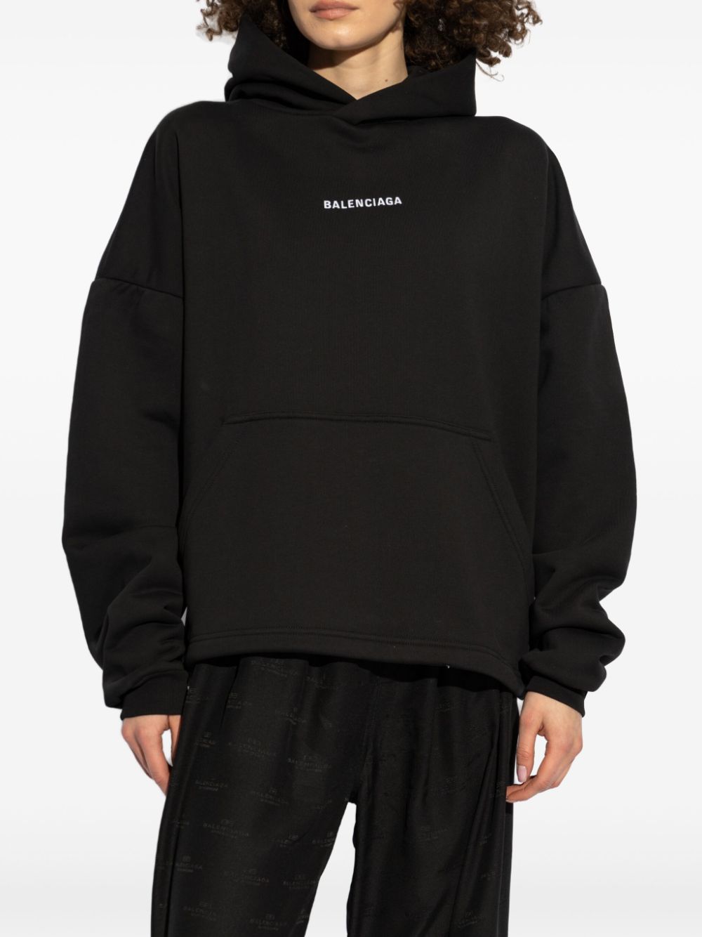 Balenciaga logo-embroidered hoodie