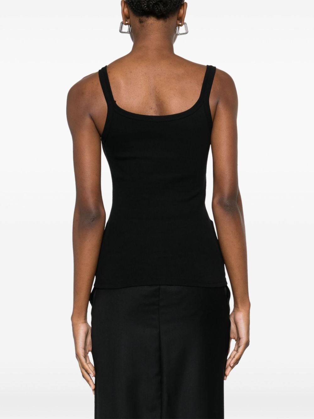 Blumarine rhinestone-logo tank top