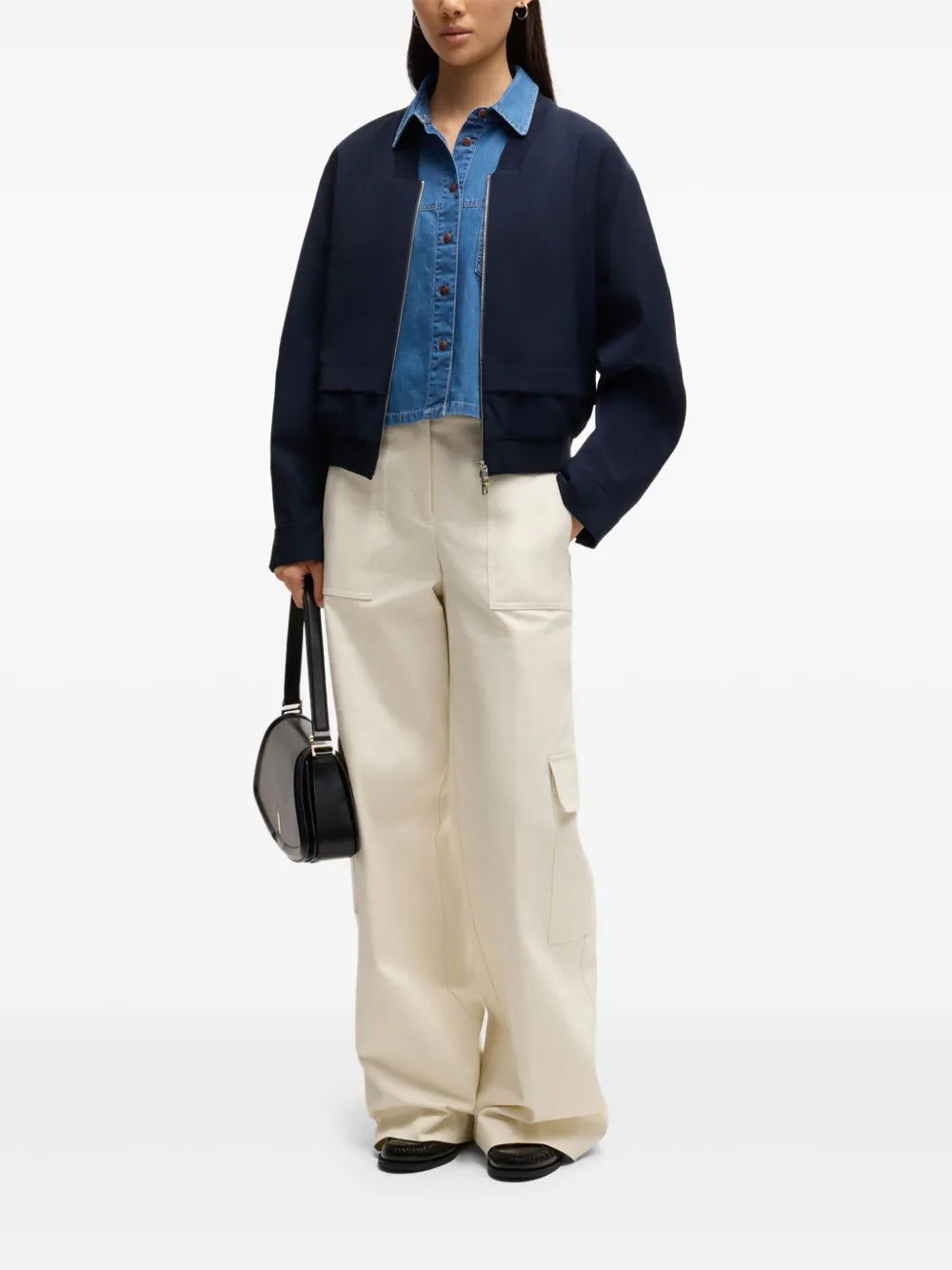 BOSS  layered-effect jacket