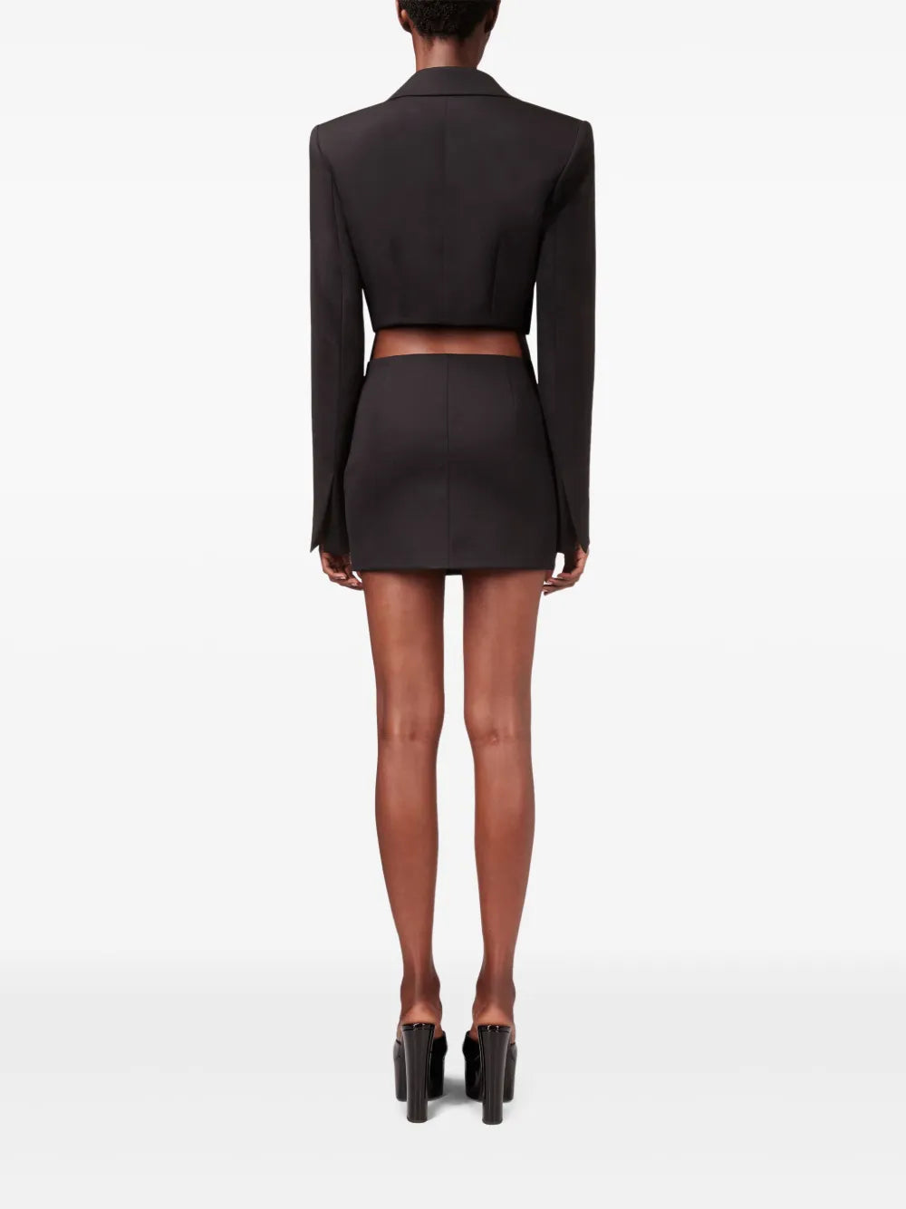 AREA  brooch-detail mini skirt