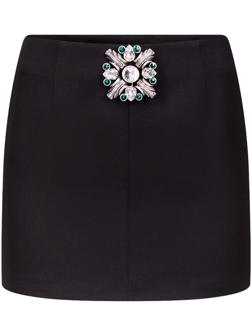 AREA  brooch-detail mini skirt