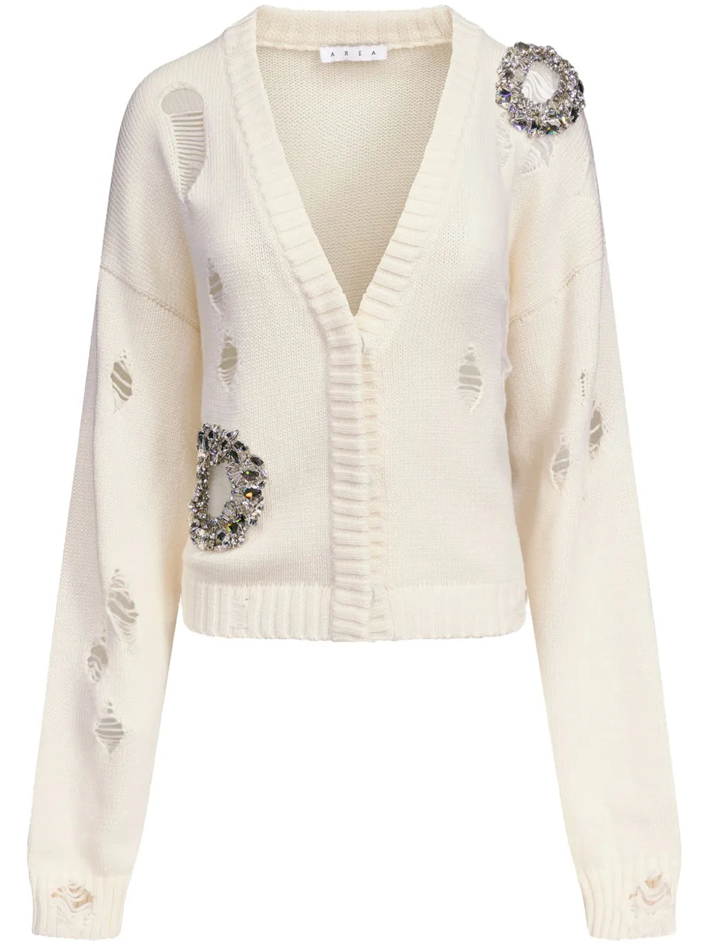 AREA  crystal-embellished cardigan