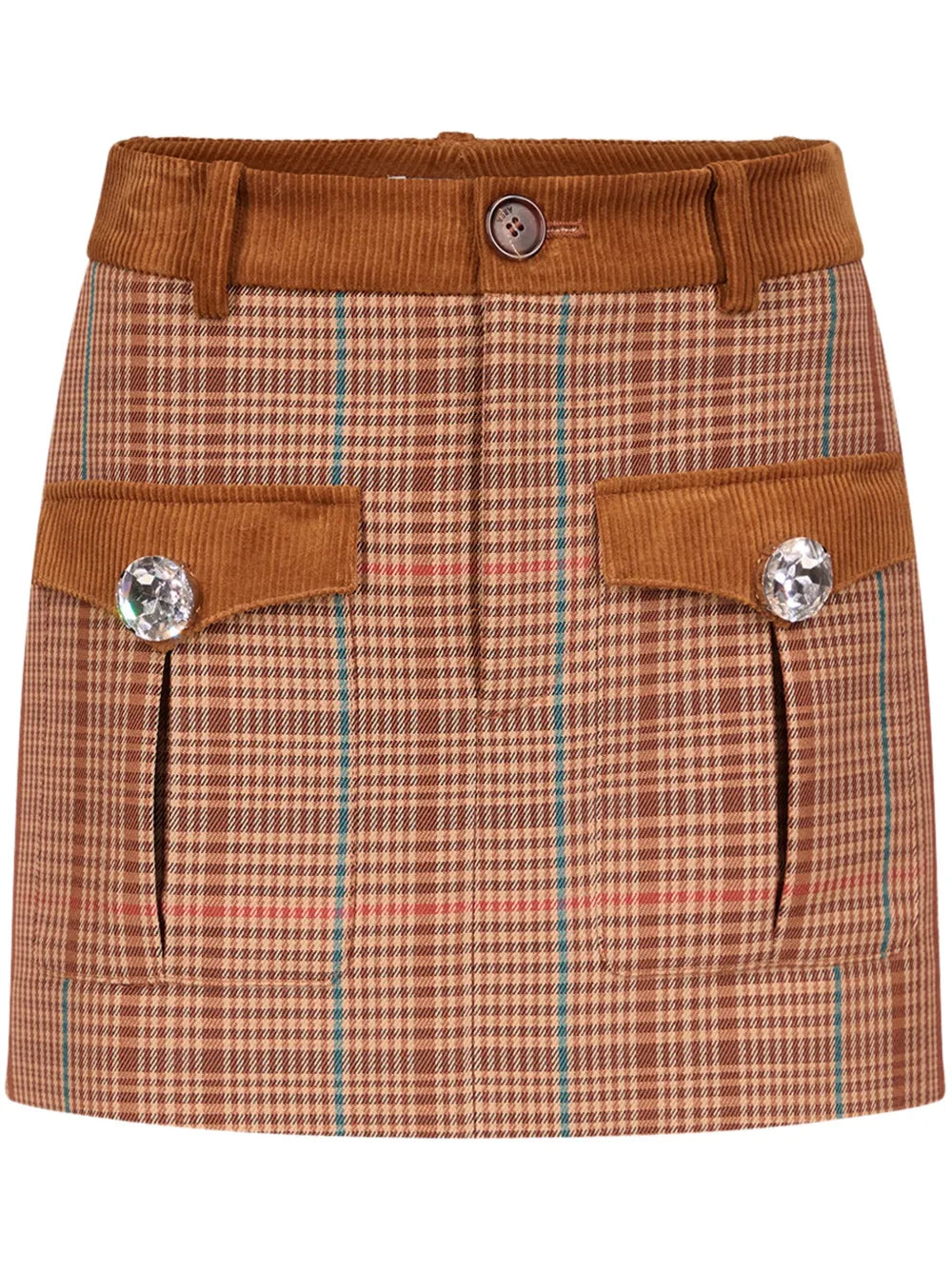 AREA  checked mini skirt