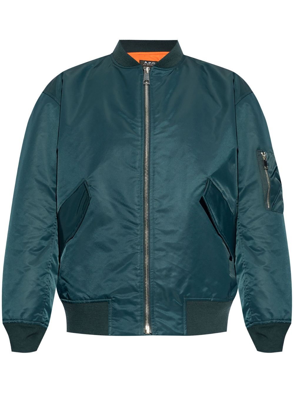 A.P.C.  logo-embroidered bomber jacket