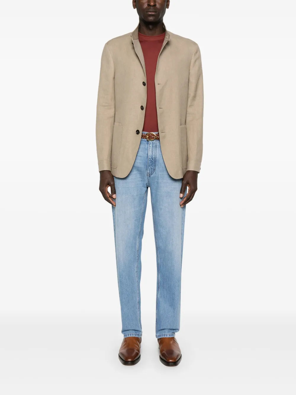 Zegna  logo-patch jeans