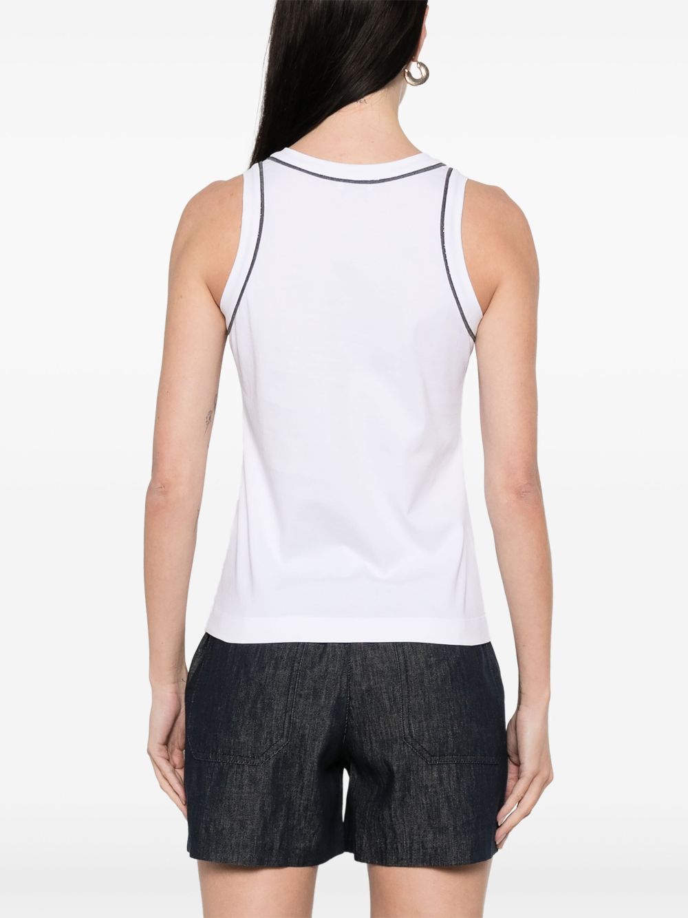 Brunello Cucinelli  bead-chain detailed tank top