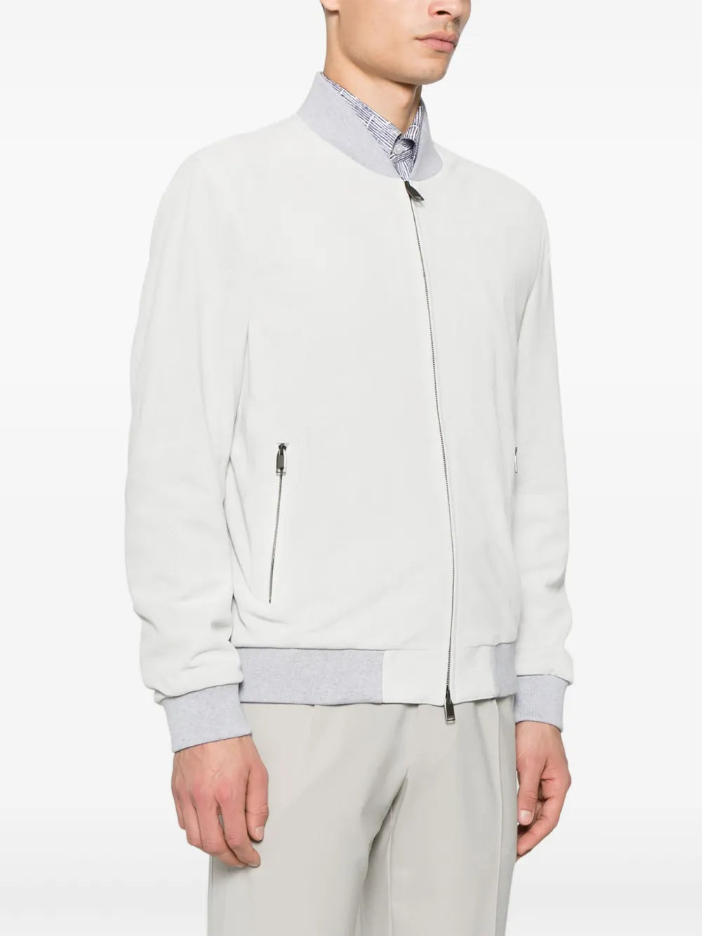 Brioni  perforated bomber jacket