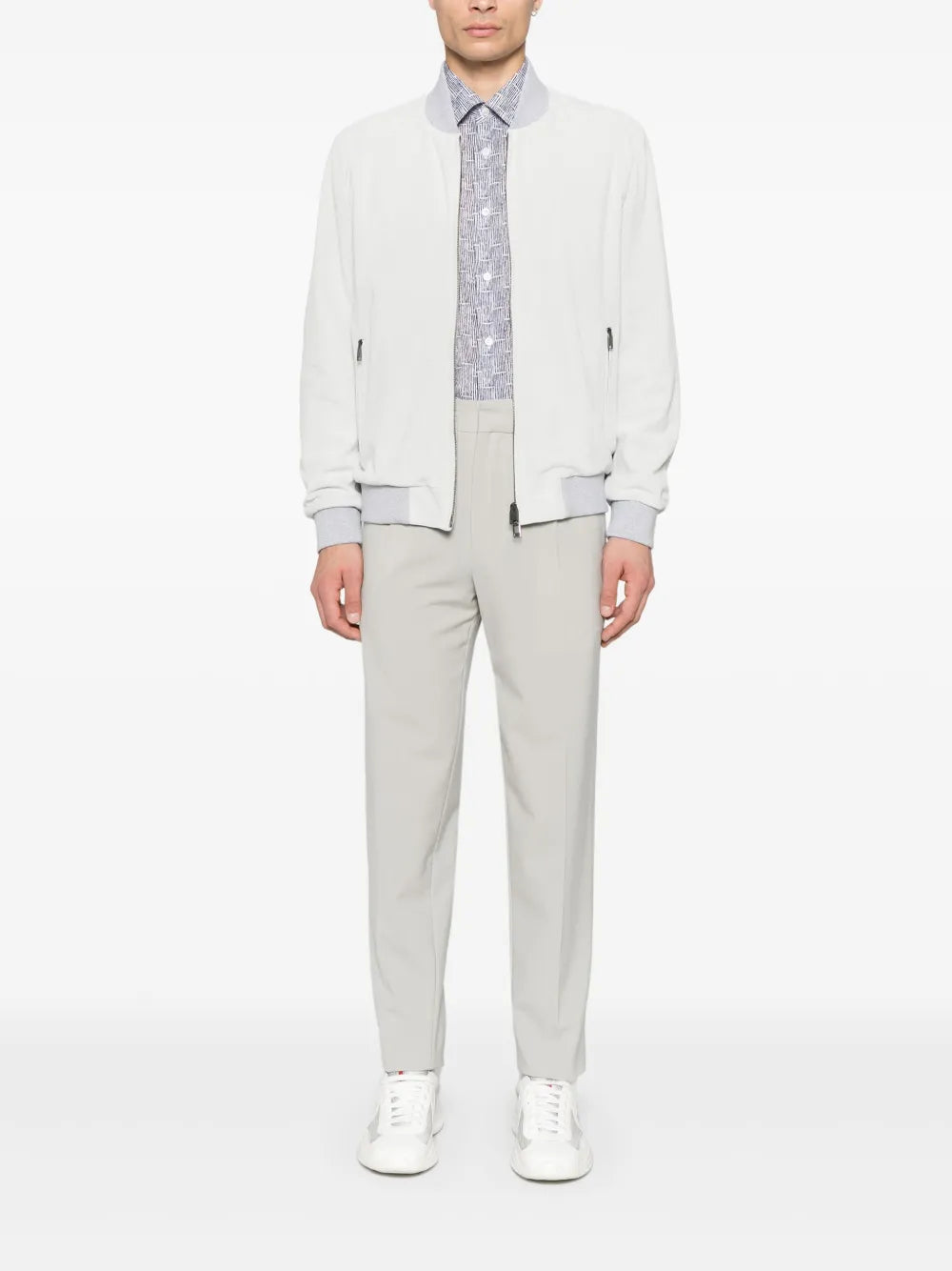 Brioni  perforated bomber jacket