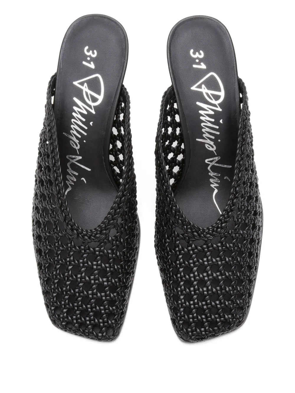 3.1 Phillip Lim  68mm macramé mules