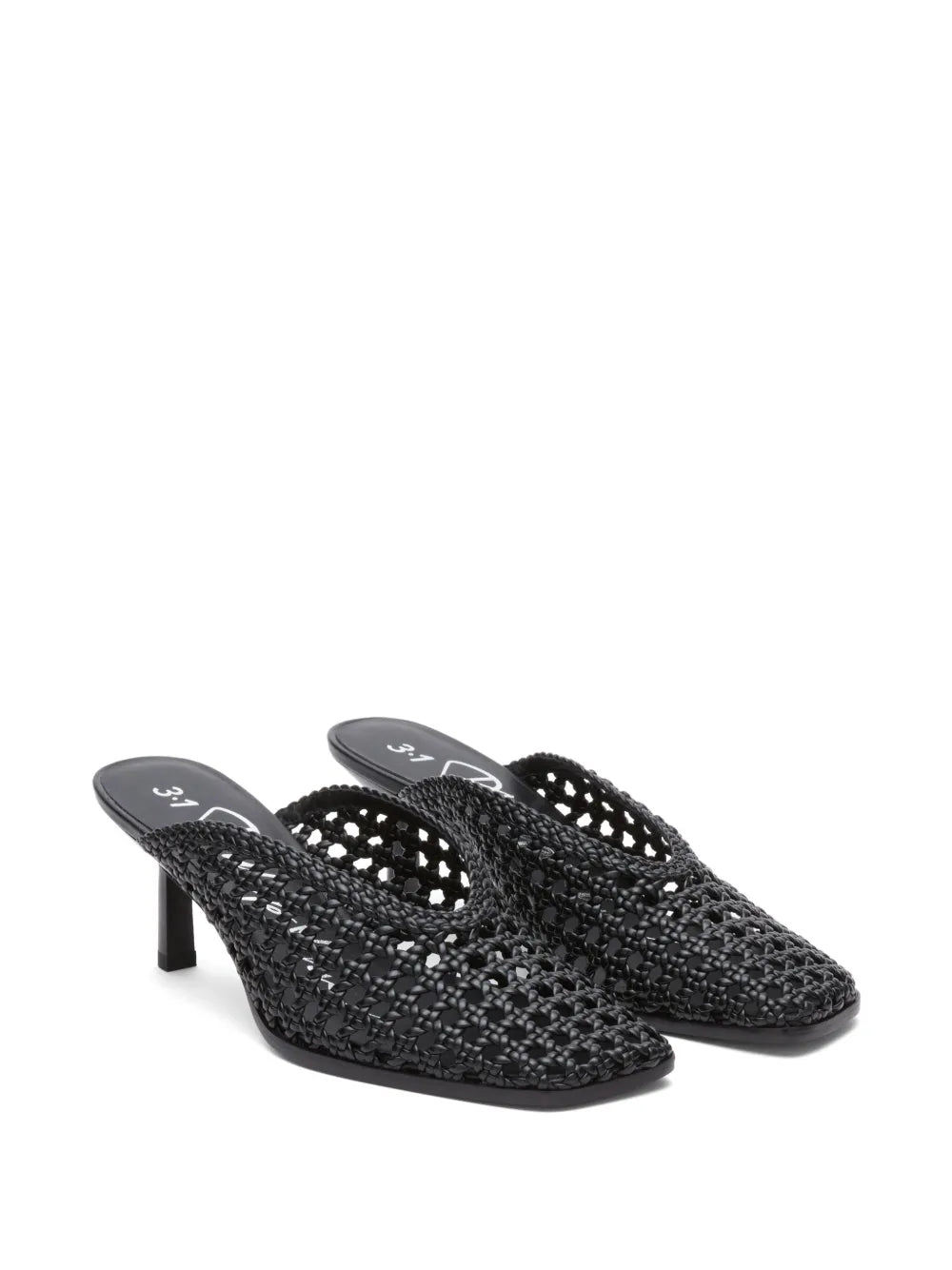3.1 Phillip Lim  68mm macramé mules