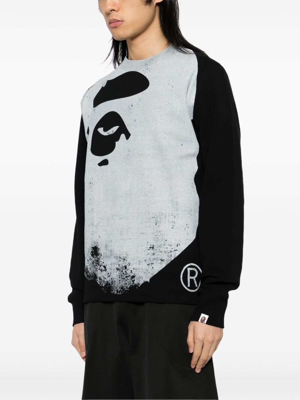 A BATHING APE®  faded-printed sweater
