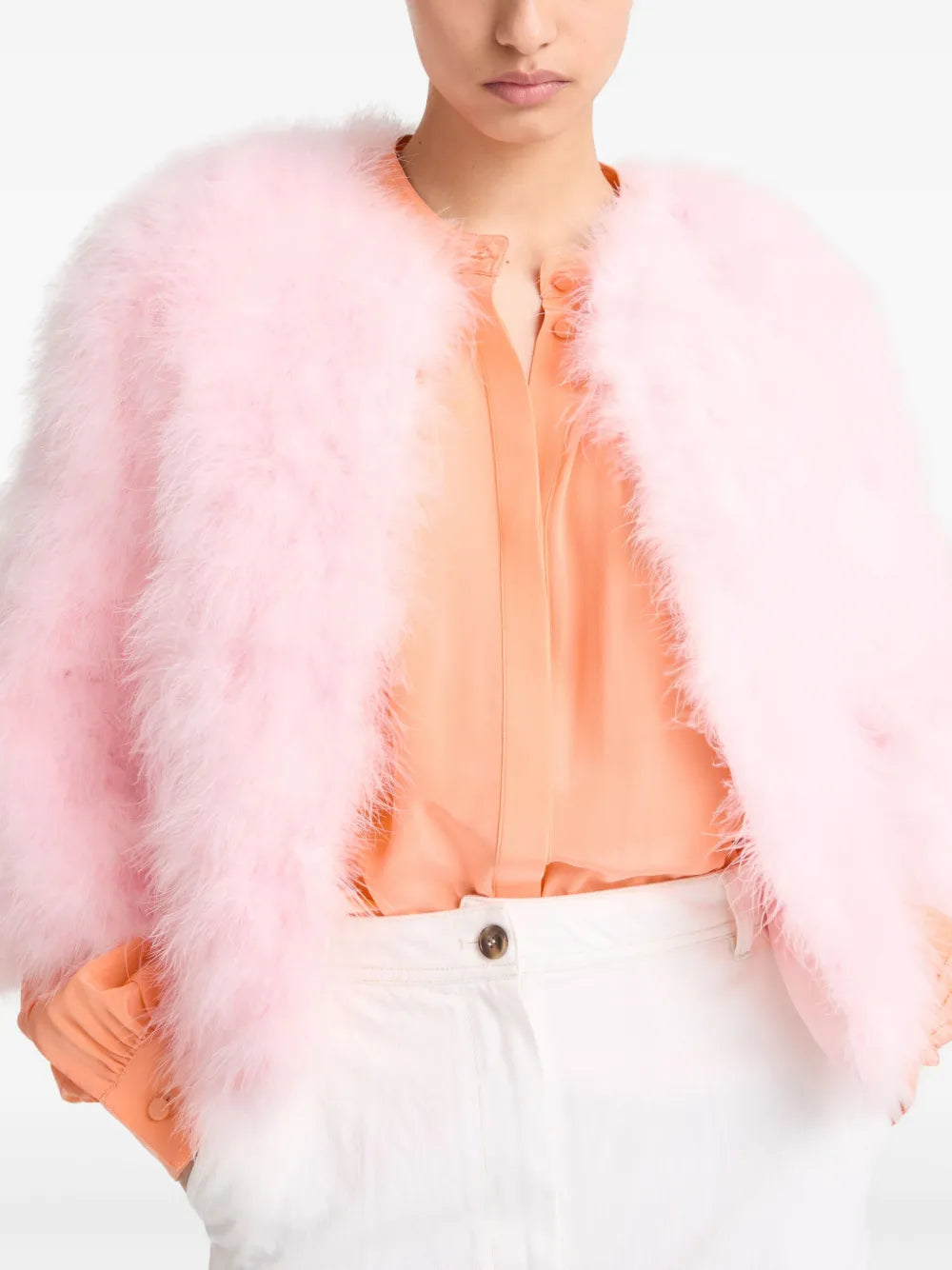Yves Salomon  feather jacket