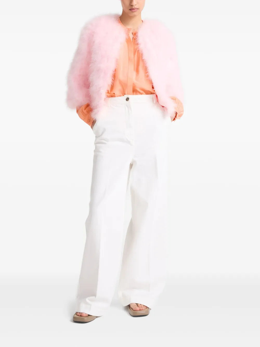 Yves Salomon  feather jacket