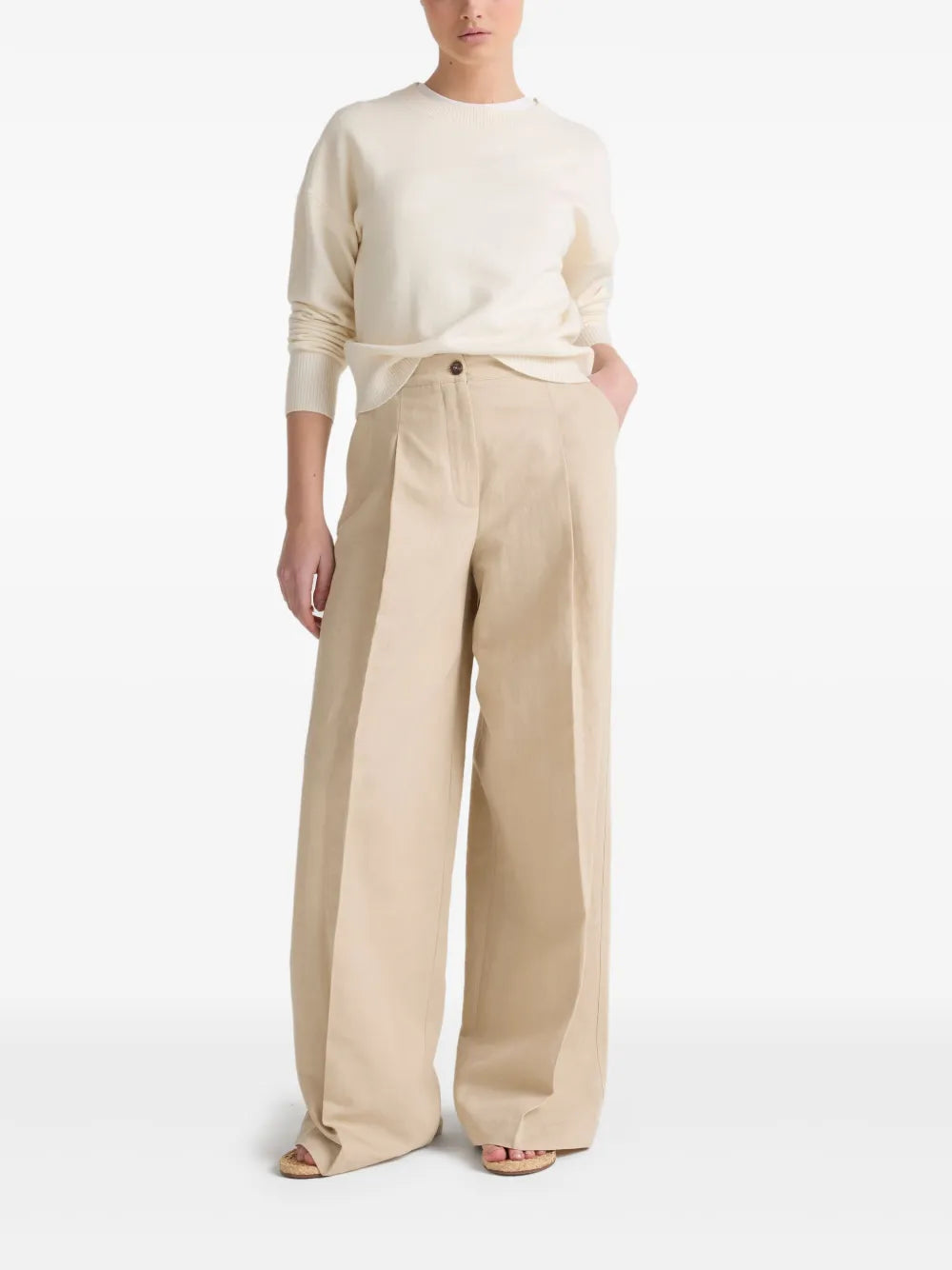 Yves Salomon  pressed-crease trousers