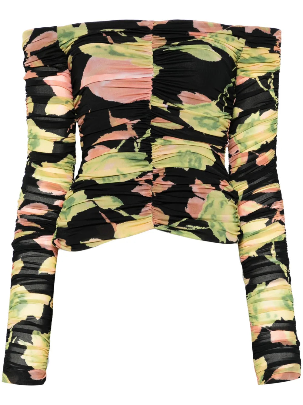 Blumarine  floral-print ruched top