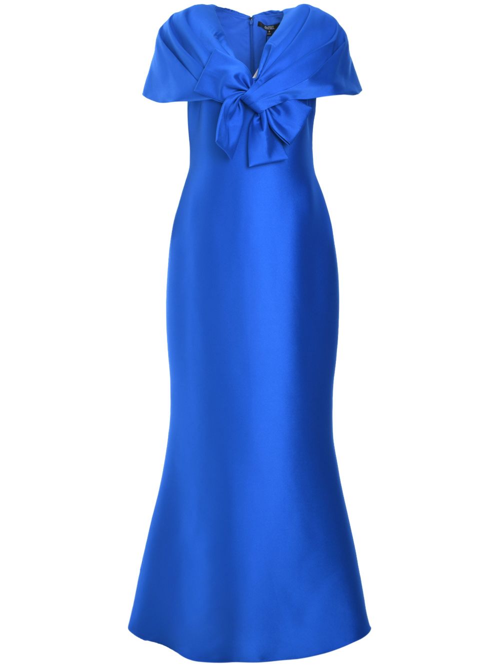 Badgley Mischka  wrap-shoulder gown
