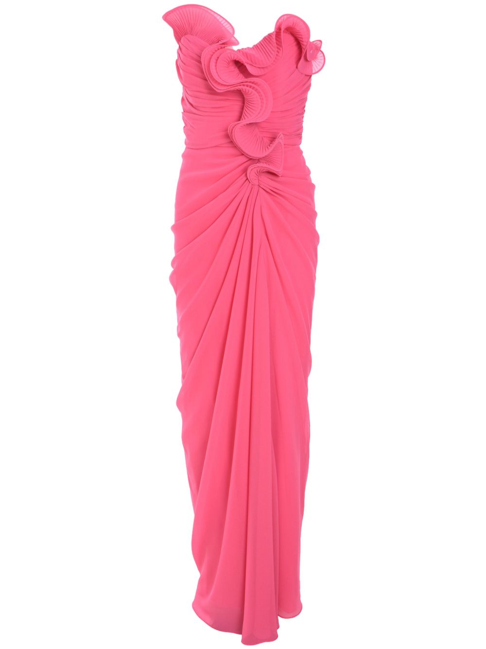 Badgley Mischka  ruffled gown