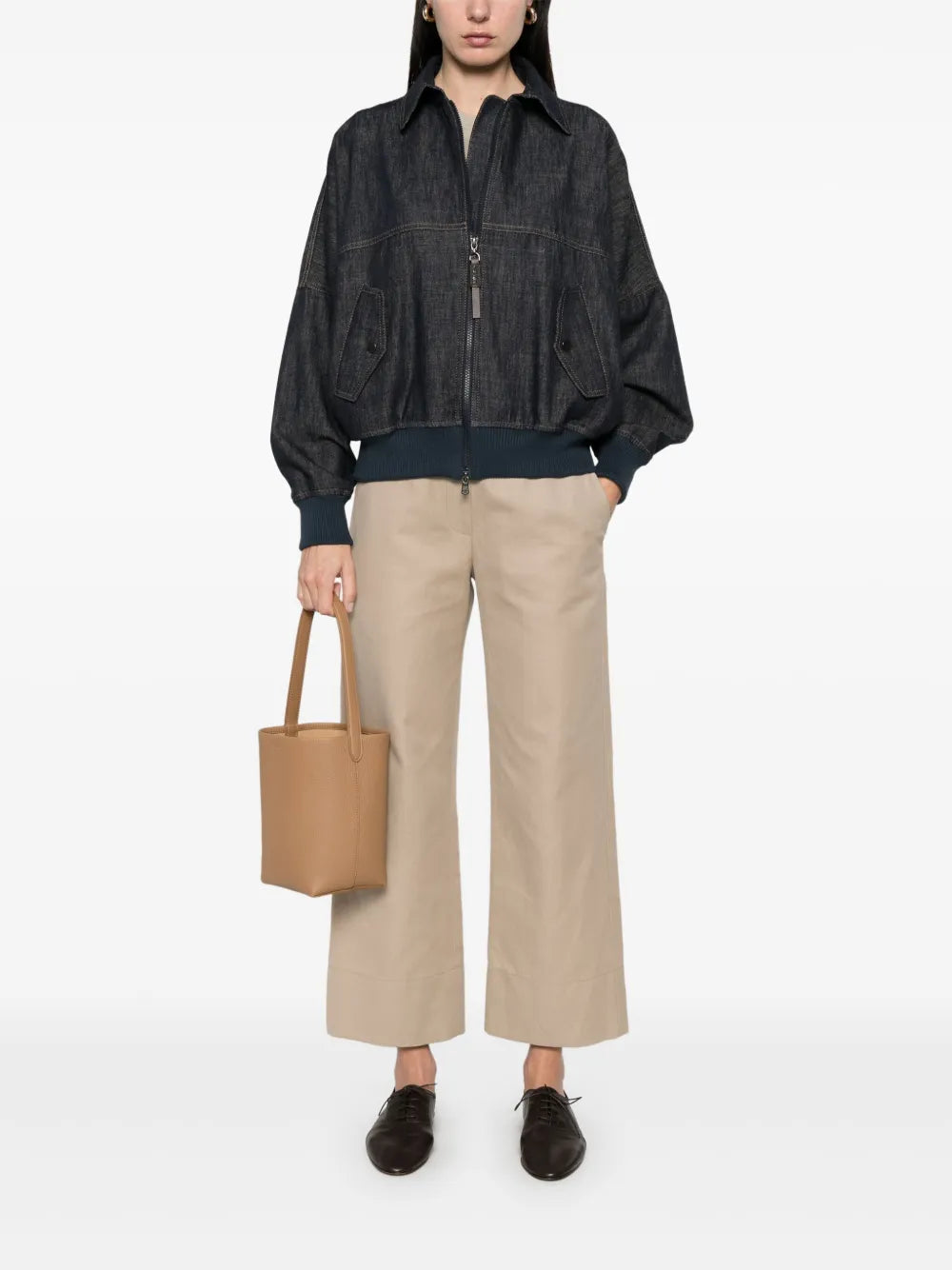 Brunello Cucinelli twill-weave trousers