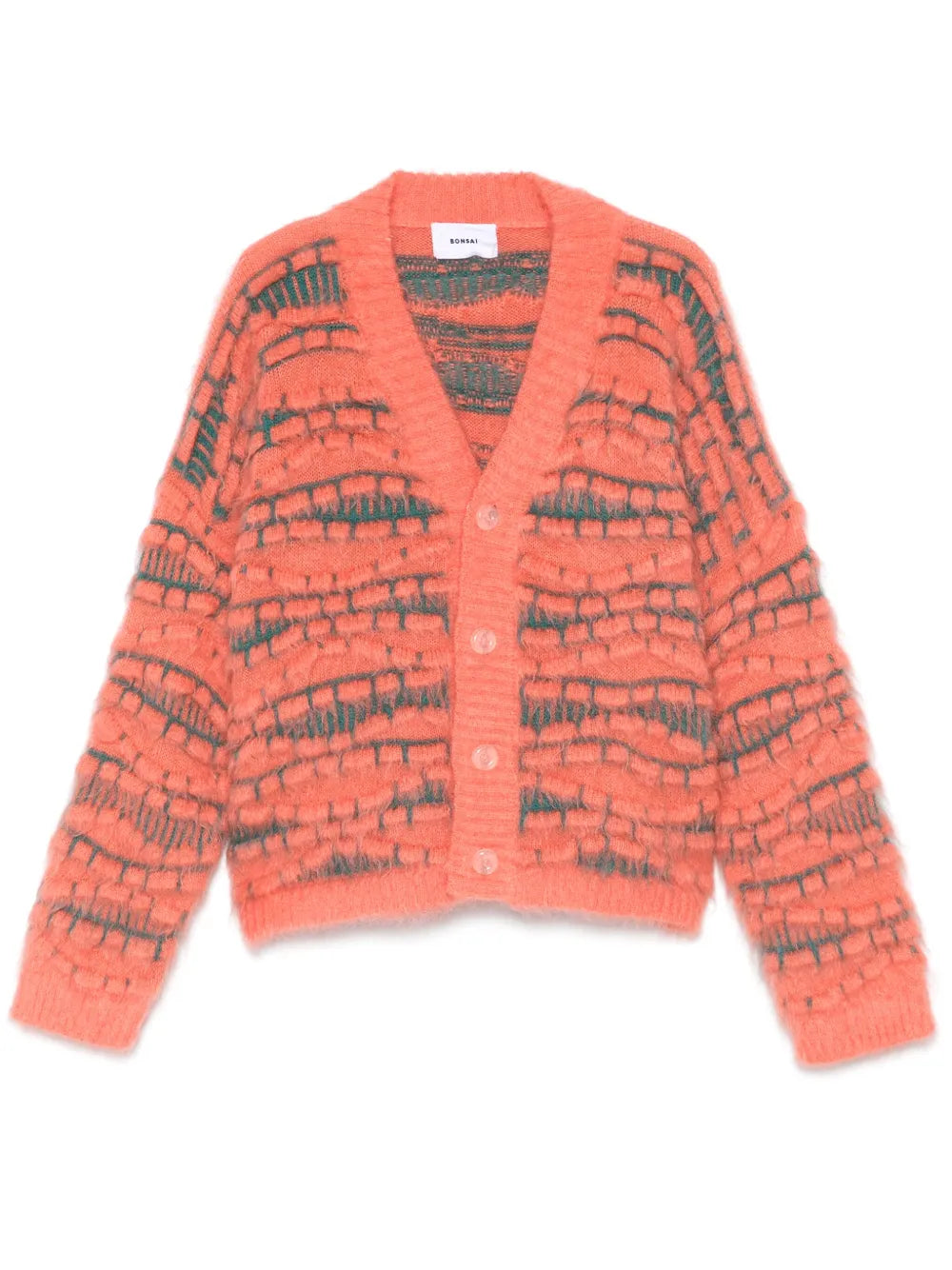 Bonsai  intarsia-knit cardigan