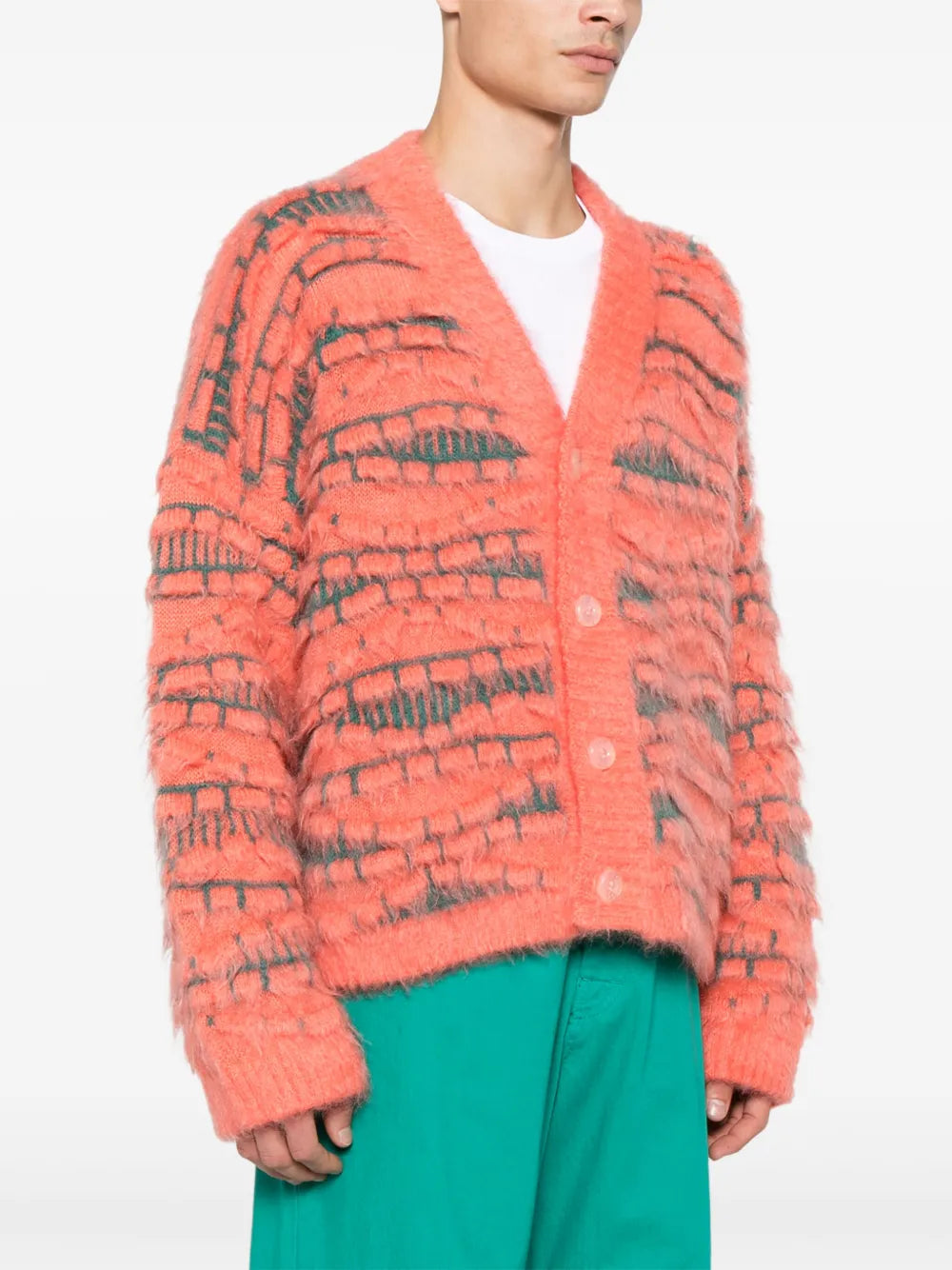 Bonsai intarsia-knit cardigan