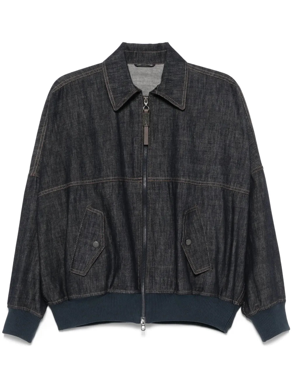 Brunello Cucinelli  denim bomber jacket