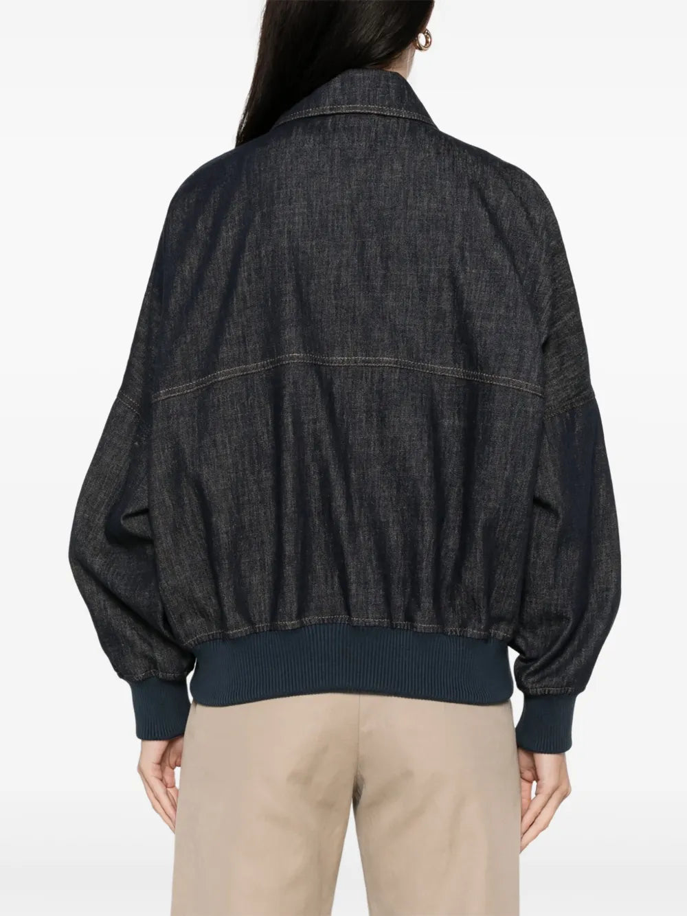 Brunello Cucinelli  denim bomber jacket