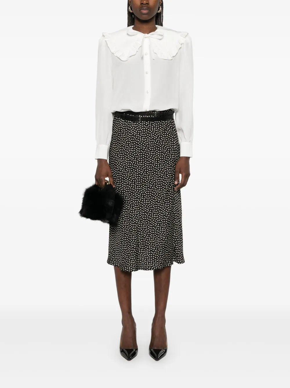 Alessandra Rich Peter Pan-collar silk blouse
