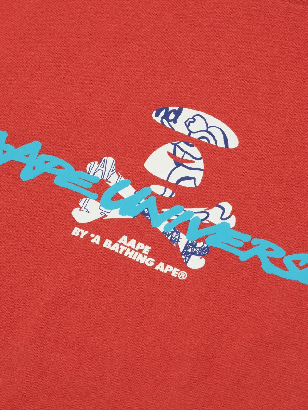 AAPE BY *A BATHING APE®  logo-print cotton t-shirt
