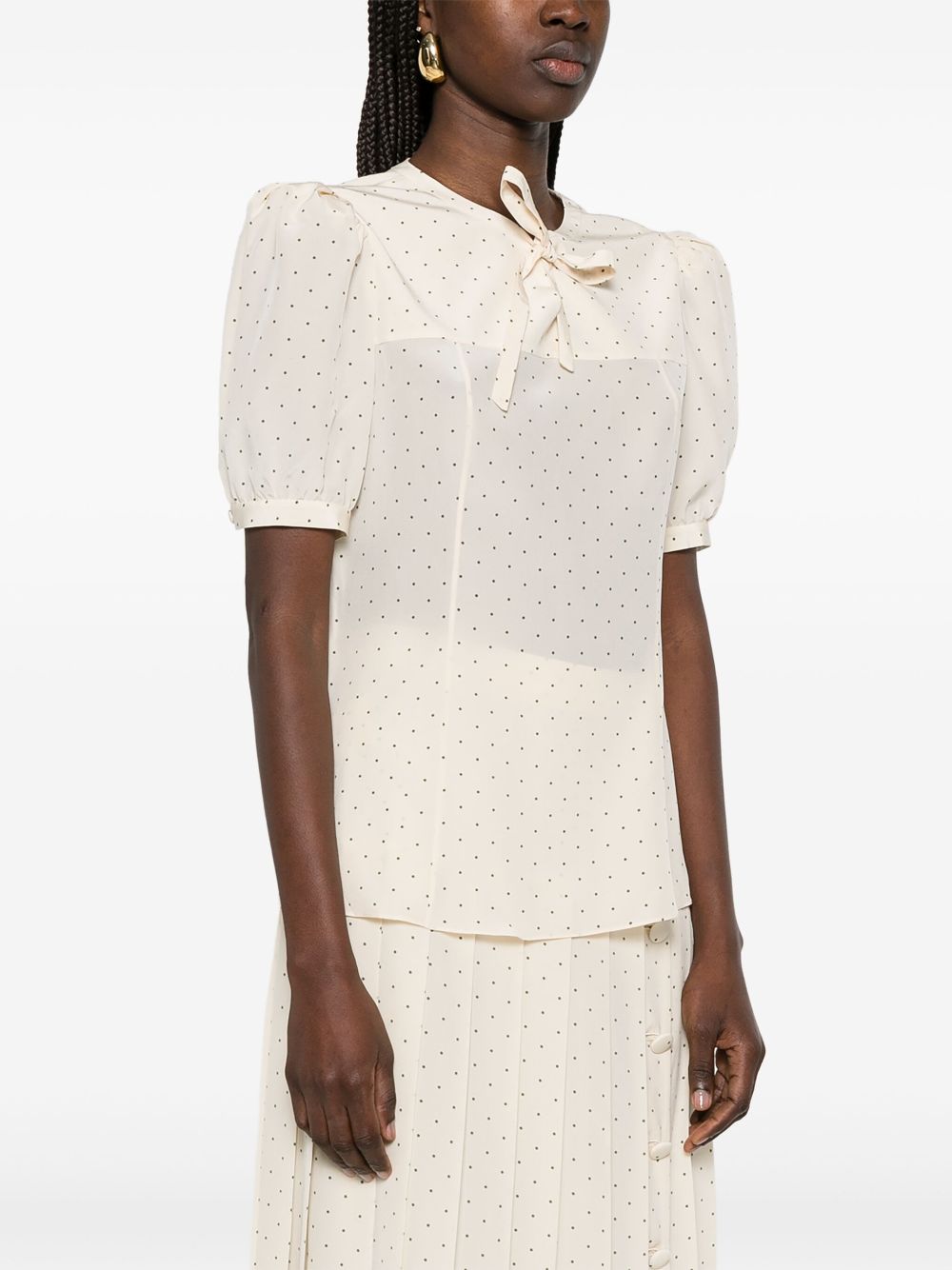 Alessandra Rich  polka-dot print blouse