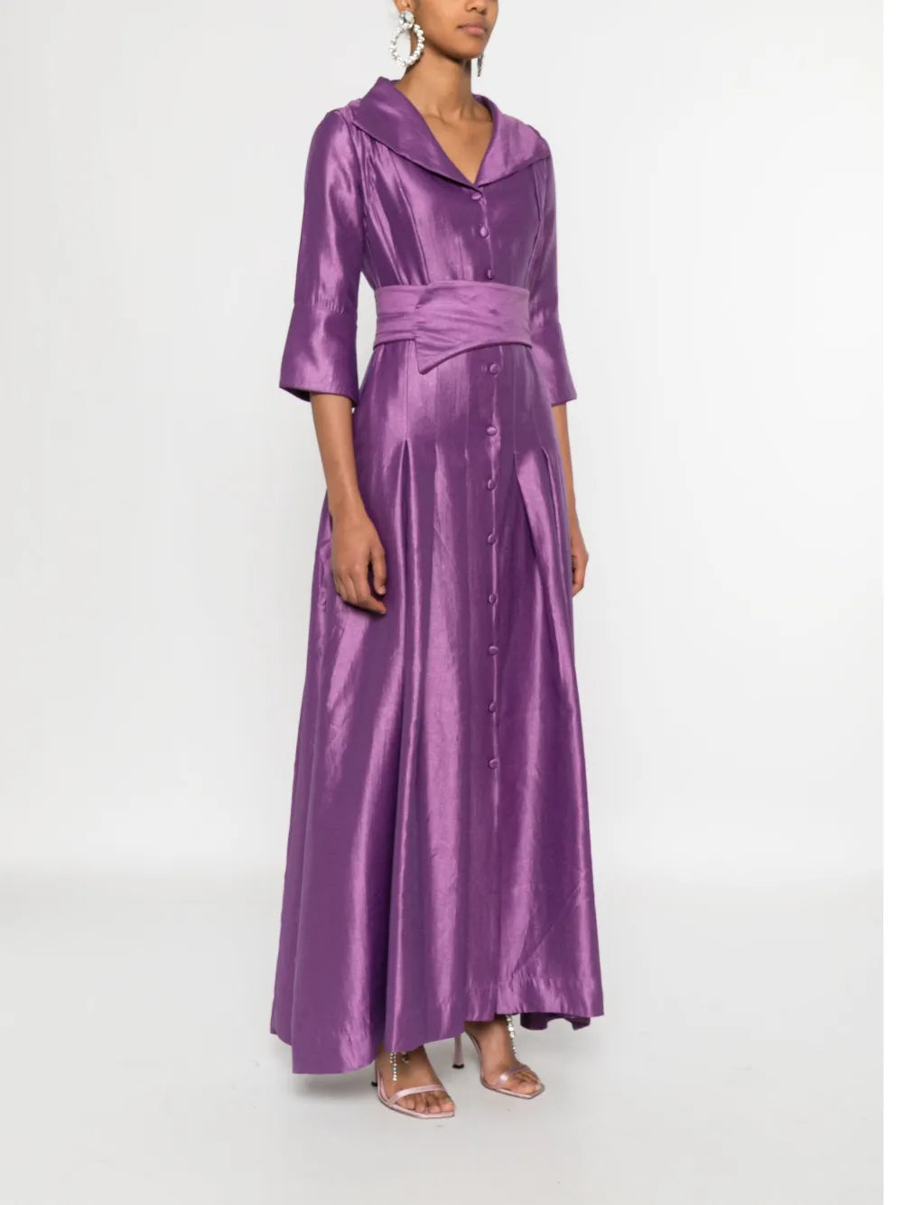 Baruni  metallic-effect maxi dress