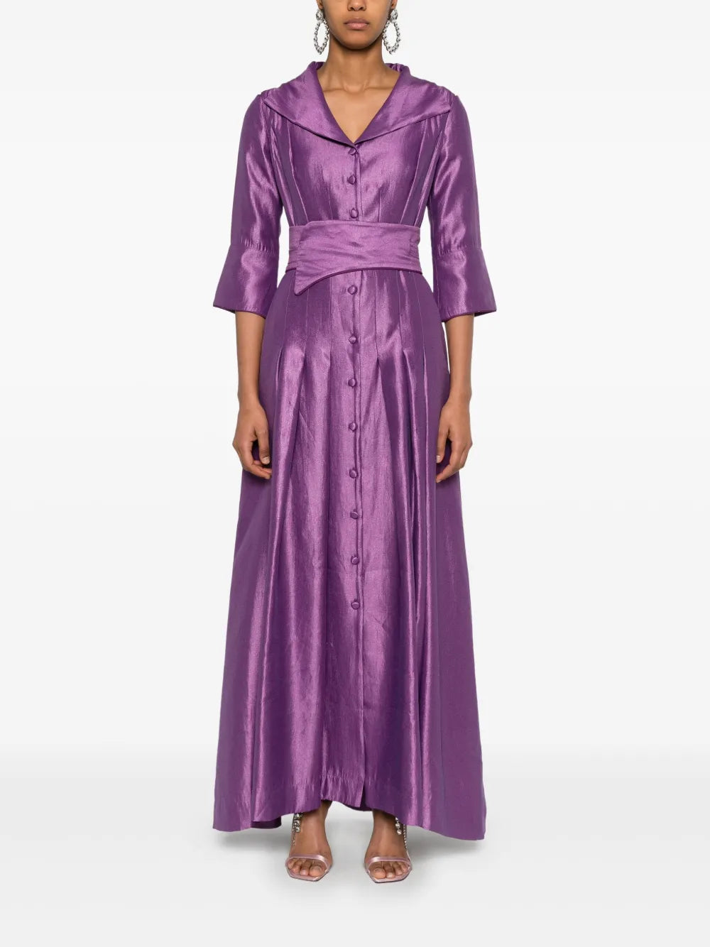 Baruni  metallic-effect maxi dress