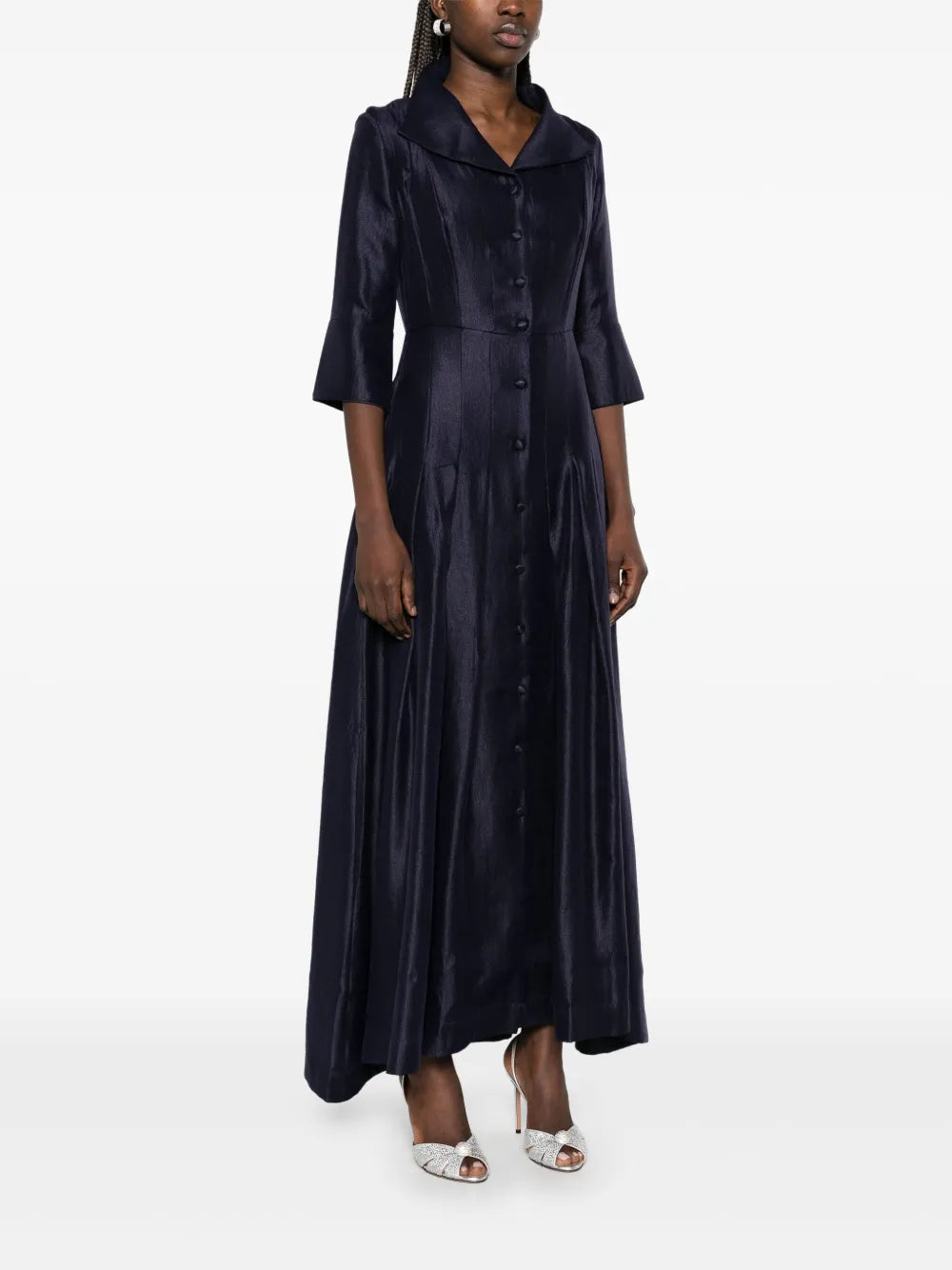 Baruni  metallic-effect maxi dress