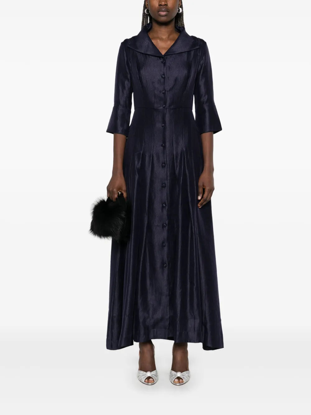 Baruni  metallic-effect maxi dress