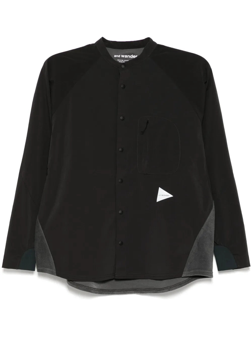 and Wander  band-collar shirt