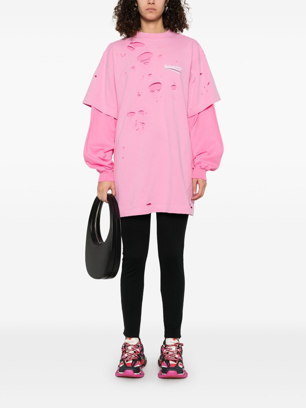 Balenciaga  destroyed layered T-shirt