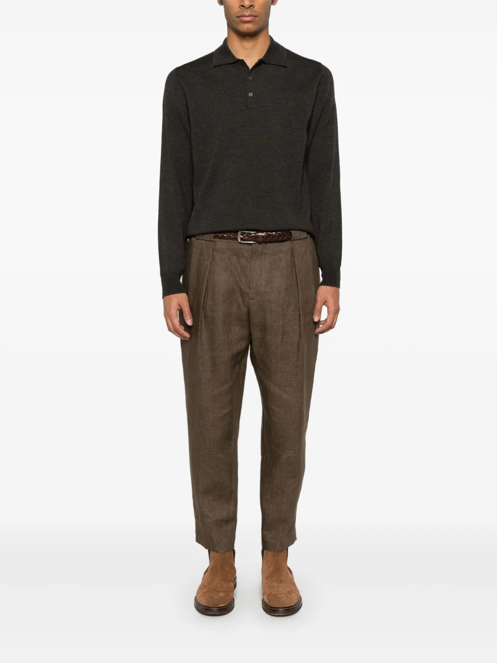 Canali wool polo shirt