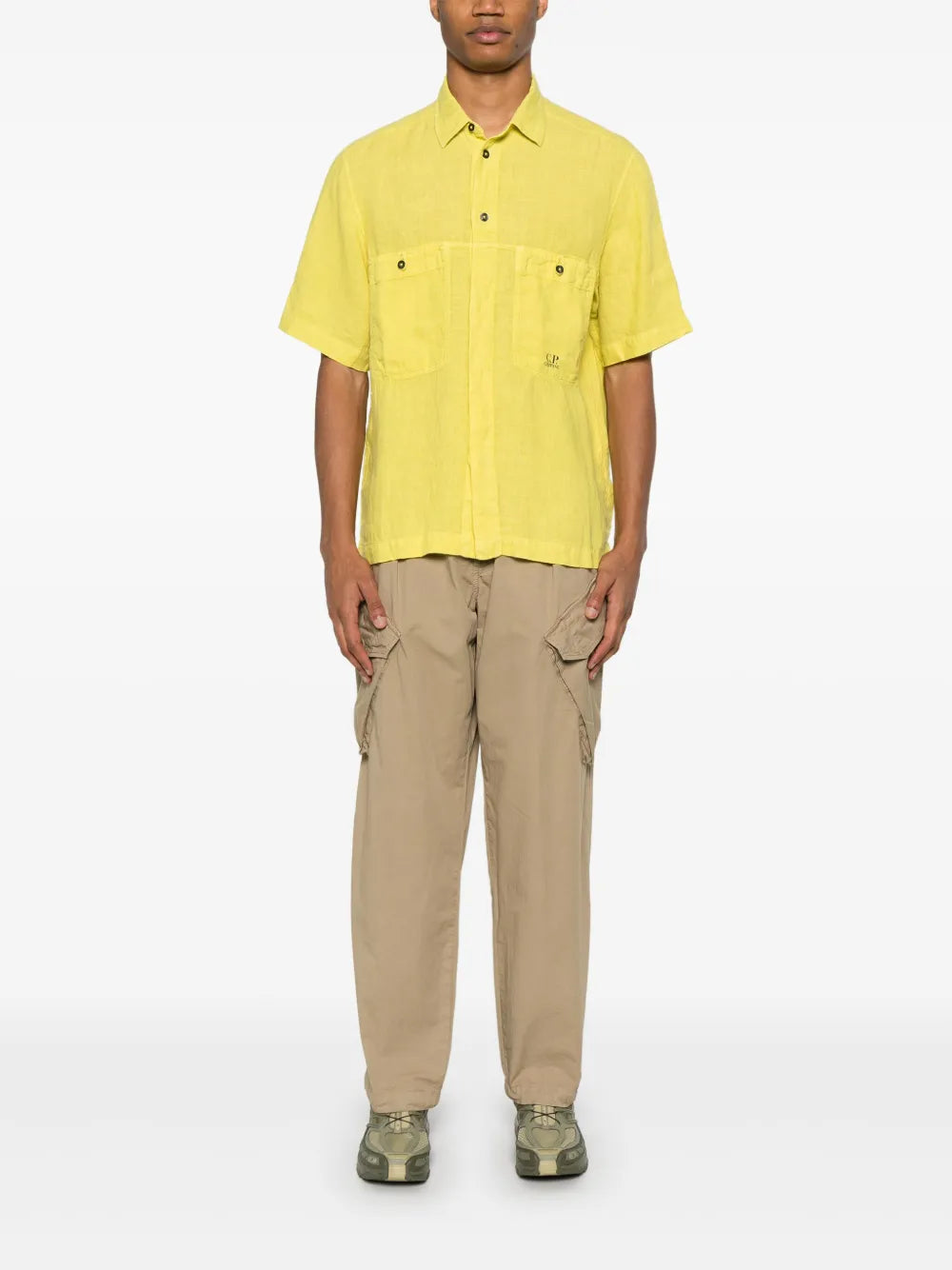 C.P. Company linen short-sleeve shirt
