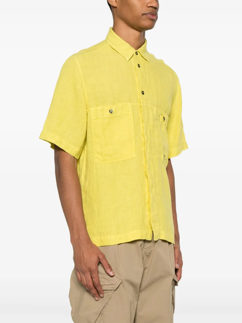 C.P. Company linen short-sleeve shirt