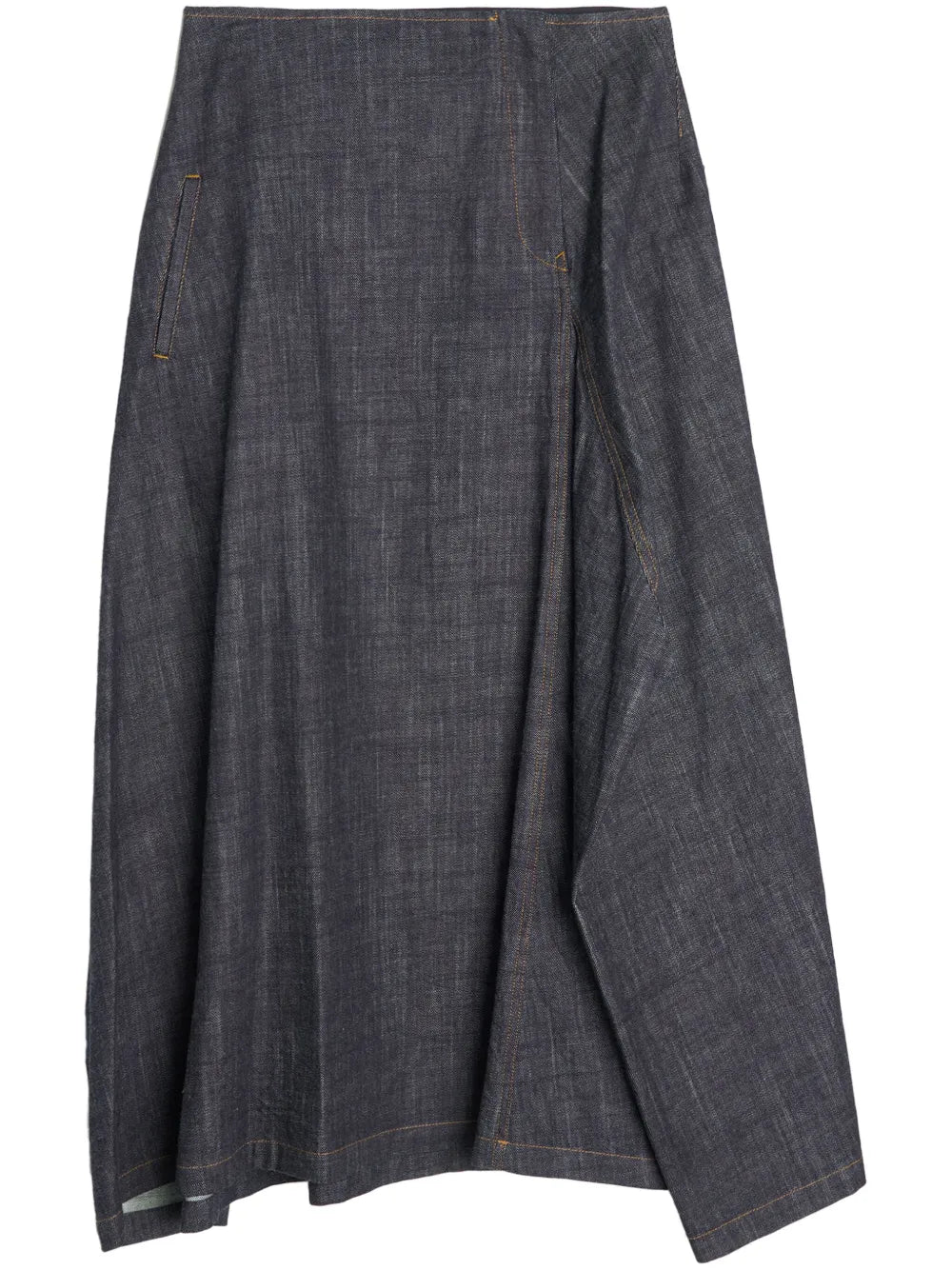 Y's  Y-Panel Tucked midi skirt