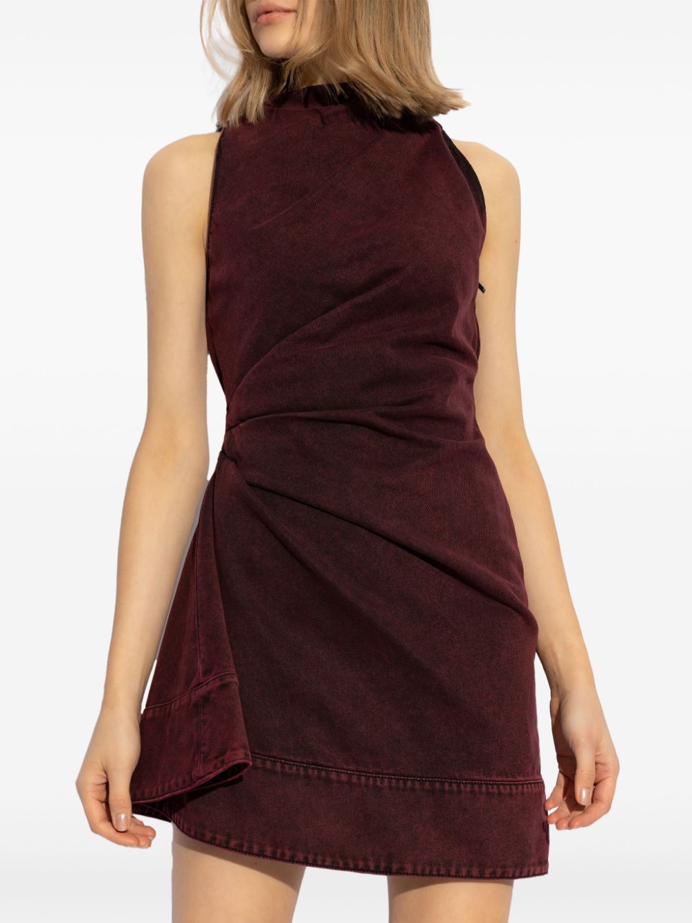 Alexander McQueen  asymmetric denim mini dress