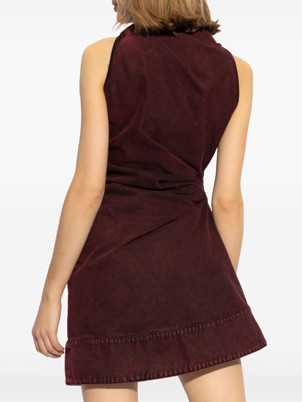 Alexander McQueen  asymmetric denim mini dress