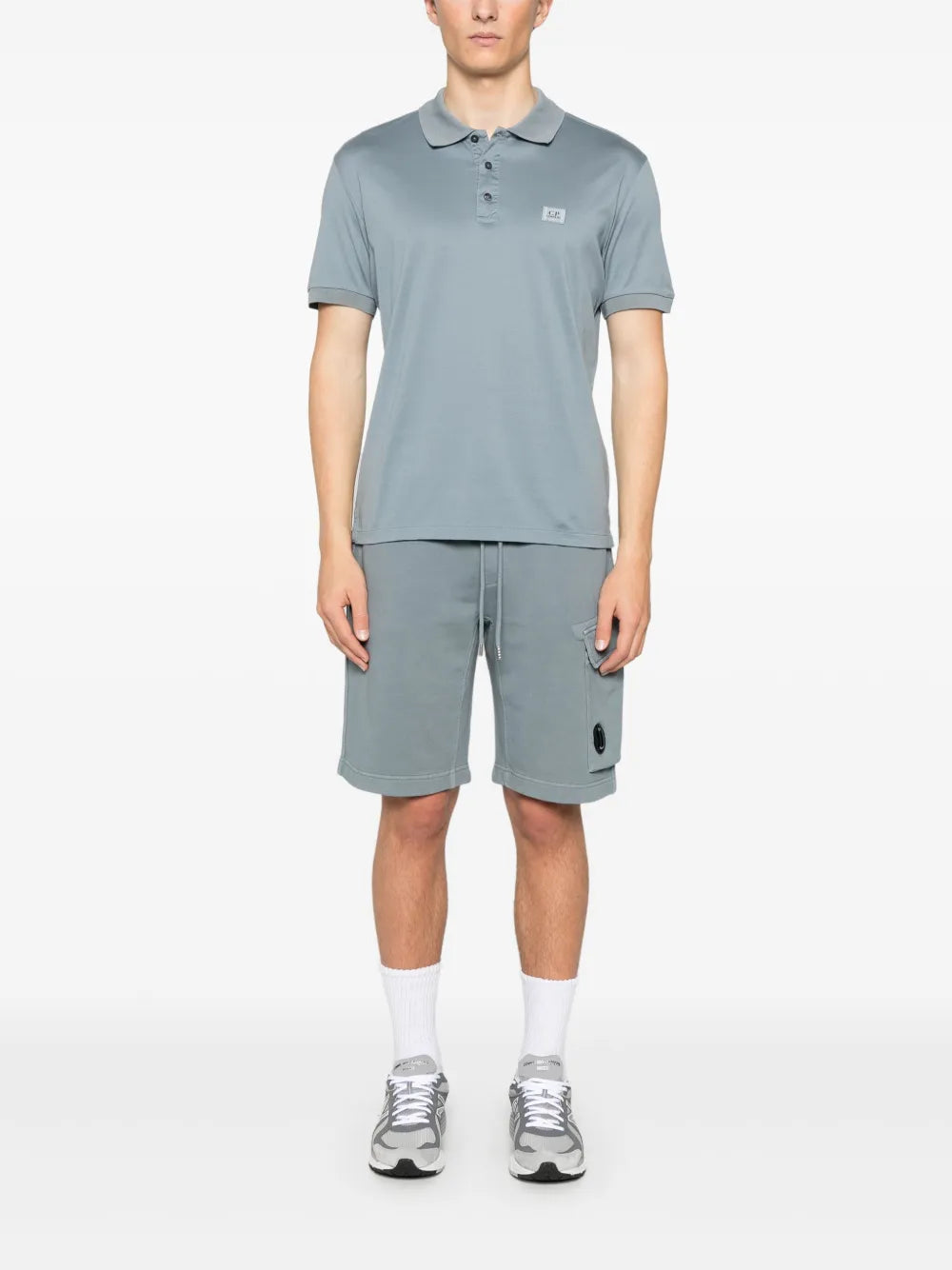 C.P. Company  logo-patch polo shirt