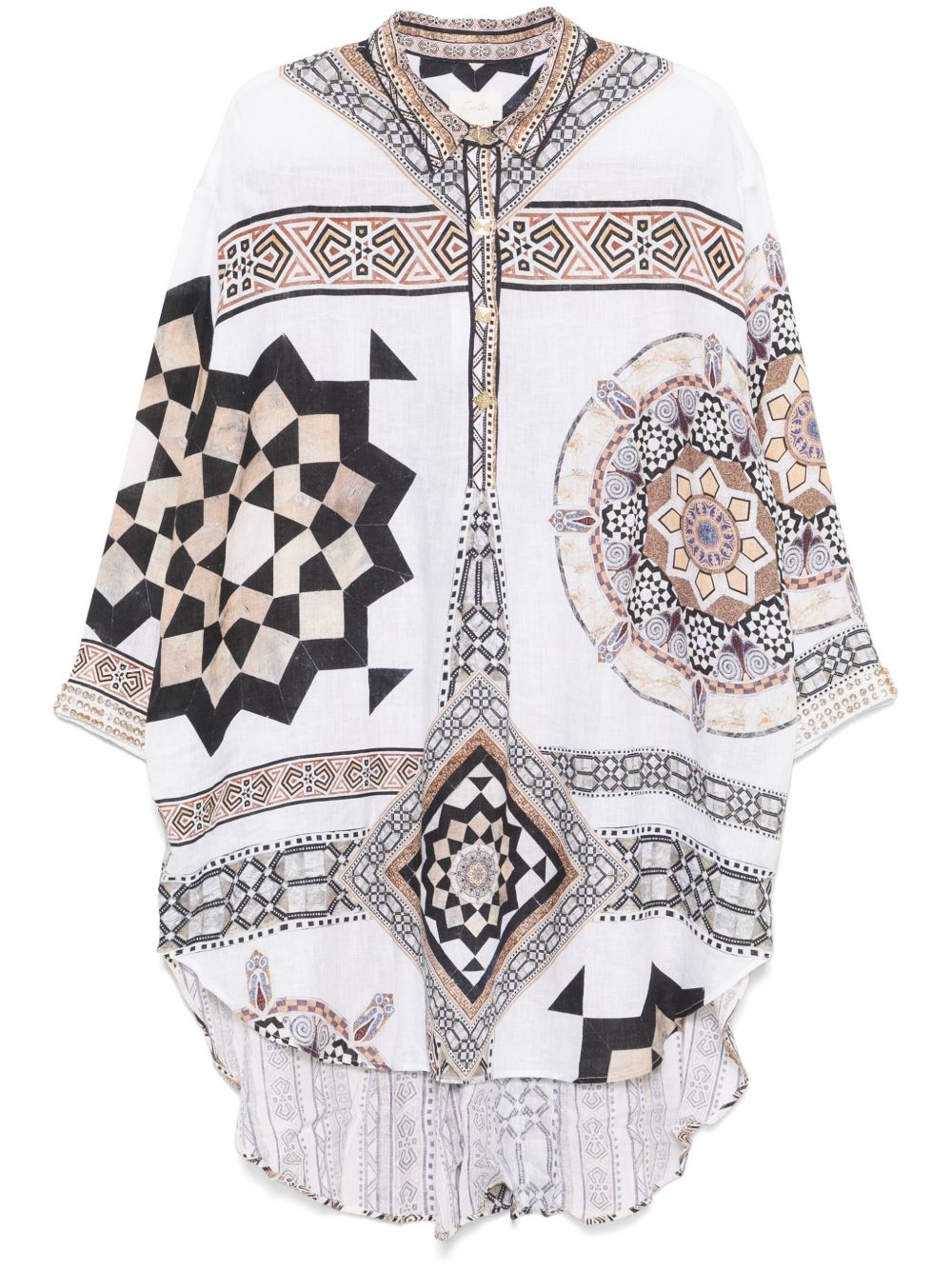 Camilla  Tile Style midi dress