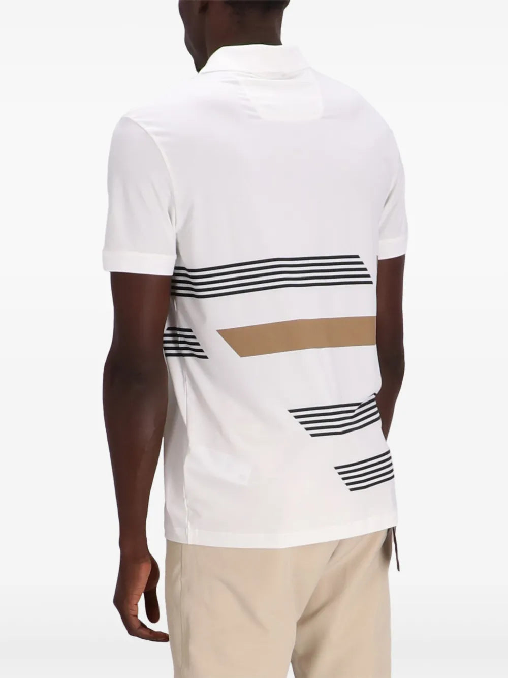BOSS  stripe-print polo shirt
