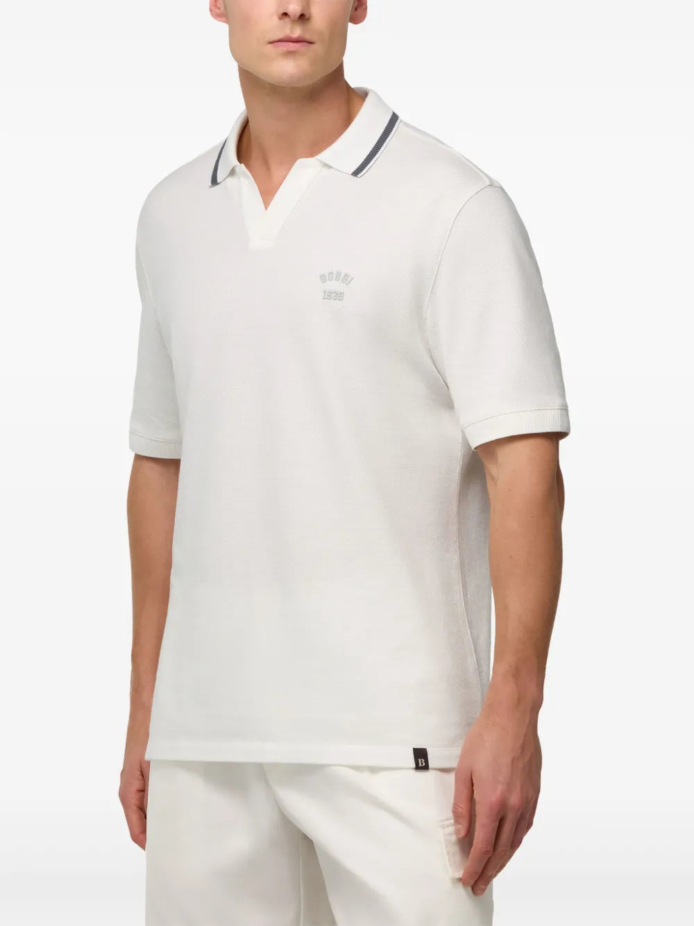 Boggi Milano piqué-weave cotton polo shirt
