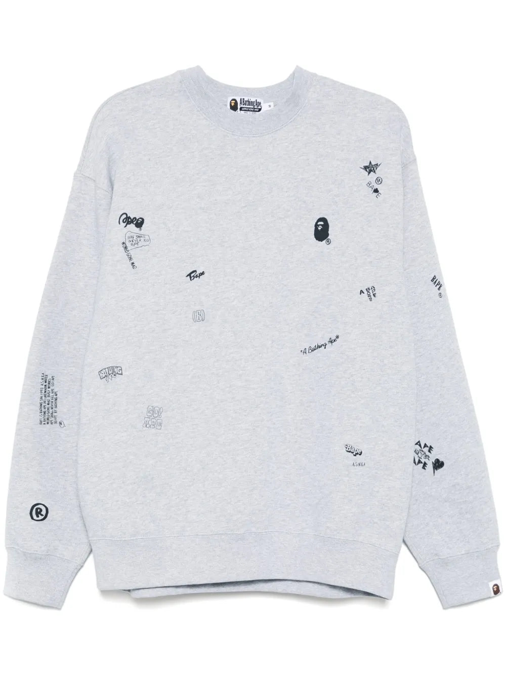 A BATHING APE®  all-over logo print sweater