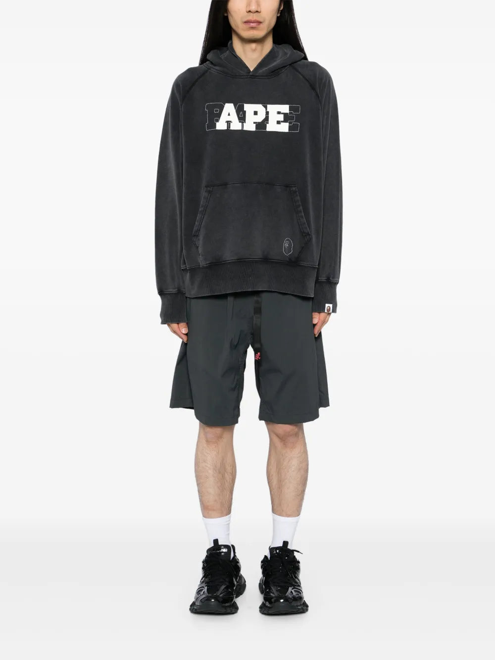 A BATHING APE®  logo print hoodie