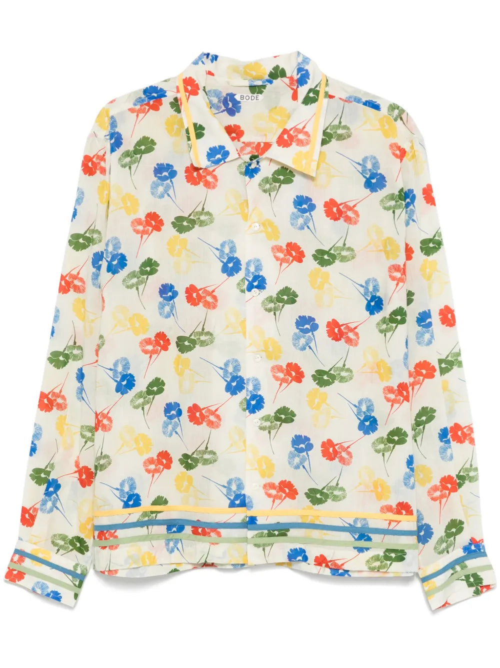 BODE  flower-stamp shirt