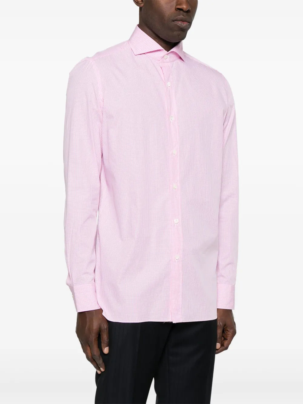 Borrelli  gingham-pattern shirt